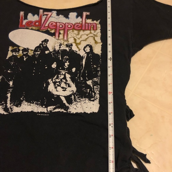 VINTAGE LED ZEPPELIN Altered Black Graphic Tee Top L XL Original Concert T Shirt - Picture 13 of 16